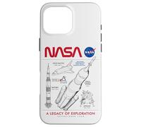 NASA Space Shuttle SLS Saturn V Apollo Lunar Esquemático Carcasa para iPhone 16 Pro Max
