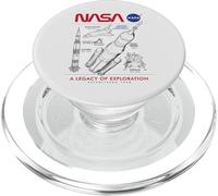 NASA Space Shuttle SLS Saturn V Apollo Lunar Esquemático PopSockets PopGrip para MagSafe