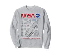 NASA Space Shuttle SLS Saturn V Apollo Lunar Esquemático Sudadera