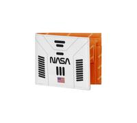 NASA Spaceship-Billetero de Hombre, Blanco, 12 x 12 cm