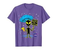NASA UFO Alien Just Here For The Pizza Camiseta