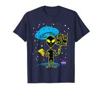 NASA UFO Alien Just Here For The Pizza Camiseta