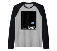NASA - Vista de la Salida de la Tierra Desde la Luna Camiseta Manga Raglan
