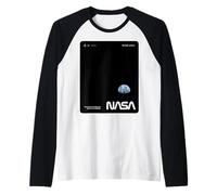 NASA - Vista de la Salida de la Tierra Desde la Luna Camiseta Manga Raglan