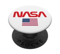 NASA Worm Logotype - Símbolo de la NASA PopSockets PopGrip Adhesivo
