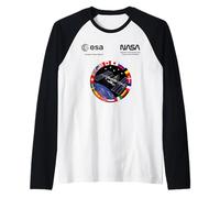 NASA Worm y Esa Logo ISS International Space Station Camiseta Manga Raglan