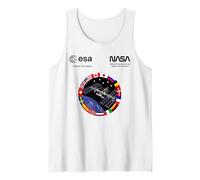 NASA Worm y Esa Logo ISS International Space Station Camiseta sin Mangas