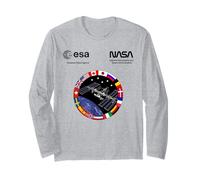 NASA Worm y Esa Logo ISS International Space Station Manga Larga