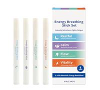 Nasal Relief Inhaler - Portable Aromatherapy Stick | 4 Pack Gentle Breathing Aid for Travel, Focused Work, Daily Study, Intense Sports, Comfort Solution for Women, Men, Adults, Natural Freshness
