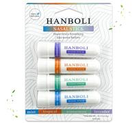 Nasal Stick 4 Pack, Inhalador Nasal De Aromaterapia Menta,palo Nasal Portátil,tubos De Inhalador De Aceites Para Viajar Y Aumentar La Concentración Y Limpiar El Pasaje Nasal
