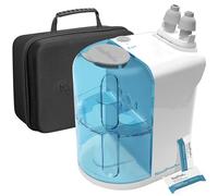NASALFRESH MD Paquete premium - Sistema de riego nasal de doble potencia - Sistema de alivio de descongestionantes sinusales - 60 paquetes de solución salina, estuche, 2 juegos de almohadas nasales