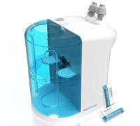 NASALFRESH MD - Sistema de riego nasal de doble potencia, enjuague y lavado nasal - Sistema de alivio de descongestionantes sinusales con 30 paquetes de solución salina - Recargable - Remedio para