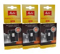 NaschLager Pastillas de limpieza automáticas y cafeteras espresso compatibles con Melitta, juego de 3 pastillas 3 x 4, 12 unidades, elimina aceites y grasas de café, color plateado, embalaje