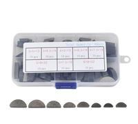 Naseom Juego de Llaves de Media Luna de 80 Piezas, Kit Surtido de Llaves Woodruff de 8 Tamaños, Surtido de Cuñas de Resorte de Disco de 3-4-5-6 mm para Poleas de Volante, llave de Cigüeñal