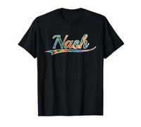 Nash Nashville Tennessee Music Tie Dye Vintage Varsity Camiseta