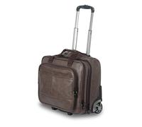 Nasher Miles Wall Street DL937 - Maletín con ruedas de poliuretano para portátil de 2 ruedas, color marrón, pequeño, Brown, S, Estuches con ruedas para portátil