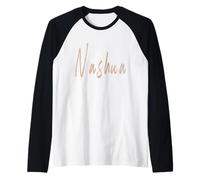 Nashua New Hampshire Diseño Elegante Vintage Camiseta Manga Raglan