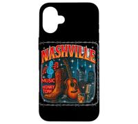 Nashville Bootleg Retro Music City Gráfico Carcasa para iPhone 16 Plus