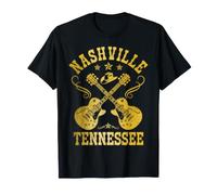 Nashville Tennessee Country Music City Guitarra Vintage Camiseta
