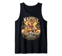 Nashville Tennessee Country-Musik-City USA - Guitarra Coyote Camiseta sin Mangas