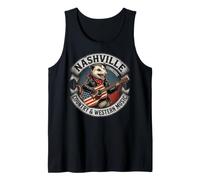 Nashville Tennessee Country-Musik-City USA Guitarra zarigüeya Camiseta sin Mangas