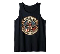 Nashville Tennessee Country-Musik-City USA Guitarra zarigüeya Camiseta sin Mangas