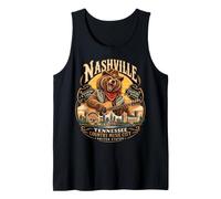 Nashville Tennessee Country-Musik-City USA - Oso Pardo Camiseta sin Mangas