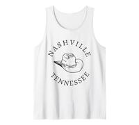 Nashville Tennessee Sombrero De Vaquera Vaquera Country Music City Camiseta sin Mangas