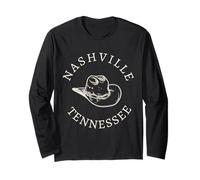 Nashville Tennessee Sombrero De Vaquera Vaquera Country Music City Manga Larga