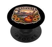 Nashville Tennessee Souvenir City State Capital Vintage PopSockets PopGrip Adhesivo