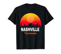 Nashville Tennessee Vintage Sunset Retro City State USA Camiseta