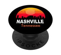 Nashville Tennessee Vintage Sunset Retro City State USA PopSockets PopGrip Adhesivo