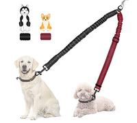 Nasjac Correa Doble para Perros, no se enreda, Correa Doble giratoria de 360º para Dos Perros, Correa Reflectante Bungee Ajustable con absorción de Impactos para Perros pequeños, medianos y Grandes