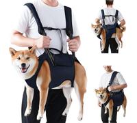 Nasjac Mochila transportadora con arnés de elevación para perros, correa de cuerpo completo con correas ajustables y asa, kit de rescate de emergencia de apoyo transpirable para ancianos, lesionados