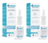 Naso FAES - Triple Acción+, Spray Nasal con Agua de Mar y Ácido Hialurónico, Calma, Hidrata y Alivia la Sequedad Nasal - 30 ml (Paquete de 2)
