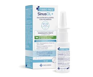 nasofaes - SinusOL+, Spray Nasal con Glicerol y Polifenoles Naturales, Tratamiento Sintomático de Rinosinusitis, Rinitis y Congestión Nasal - 15 ml