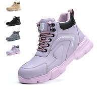 Nasogetch Botas de Seguridad Impermeables para Hombre y Mujer - Zapatillas Ligeras y Cómodas - Calzado 9193 Lila 38 EU