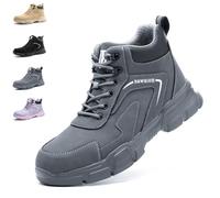 Nasogetch Botas de Seguridad Impermeables para Hombre y Mujer - Zapatillas Ligeras y Cómodas - Calzado 9193 Azul Gris 46 EU