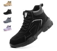 Nasogetch Botas de Seguridad Impermeables para Hombre y Mujer - Zapatos Ligeros y Cómodos 9193 Negro 37 EU
