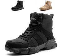 Nasogetch Botas de Seguridad para Hombre Mujer Ligeras Zapatos de Seguridad Botas de Trabajo con Punta de Acero Nero 46 EU 280
