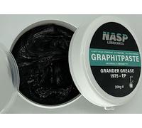 NASP Pasta de grafito Grafito, protección contra la corrosión, pasta de montaje, multiusos Grander Grease 1975 EP, fabricada en Alemania (200 gr)