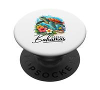 Nassau Bahamas Cruise Travel Isla del Caribe Tortuga Marina PopSockets PopGrip Adhesivo
