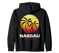 Nassau Bahamas Puerto de cruceros Retro Sunset Design Sudadera con Capucha