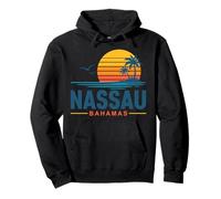 Nassau Bahamas Retro Sunset Beach Sudadera con Capucha