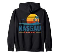 Nassau Bahamas Retro Sunset Beach Sudadera con Capucha