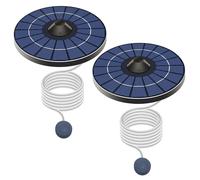 NASSMOSSE Aireador Solar para Estanque, 2 Unidades de aireador Solar Flotante para Estanque con Piedras de Burbujas para estanques pequeños, baños de pájaros y Elementos de Agua al Aire Libre