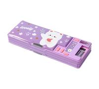 NASSMOSSE Case de lápiz, Linda Caja de lápiz de Dibujos Animados para niños con contraseña Lock Pop-Up Box Multifuntion Pen Box, Skining, Program, Whiteboard, School Supplies