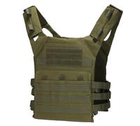 NASSMOSSE Chaleco táctico para hombres y mujeres, chaleco de seguridad ligero de liberación rápida, portador de placa para juegos de guerra de tiro de paintball al aire libre, verde militar