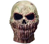 NASSMOSSE Máscara de zombi, máscaras de miedo sangrientas de cabeza completa para adultos, máscara de Halloween de tamaño libre, látex transpirable espeluznante para broma de disfraz de Cosplay