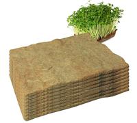 NASSMOSSE Micro greens - Tapete para plantar, 8 alfombrillas de cáñamo para cultivar microverdes, kit de cultivo de microgreens de 10 x 20 pulgadas, tapete de yute, para bandejas de inicio de semillas